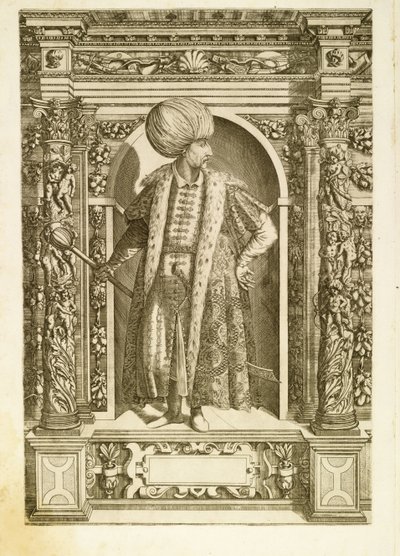 Sultan Suleiman I den storslåtte, 1601 av Dominicus or Custodis Custos