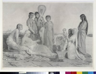 Moses sparer vann (tegning) av Dominique Louis Papety