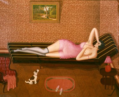 Sommerlur (kvinne liggende) av Dominique Peyronnet
