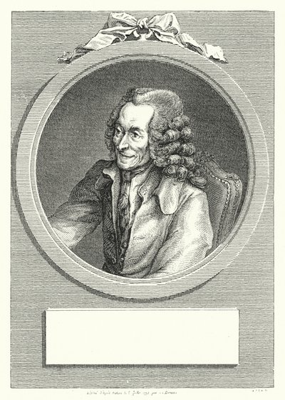 Voltaire , fransk opplysningsforfatter og filosof (gravering) av Dominique Vivant (after) Denon