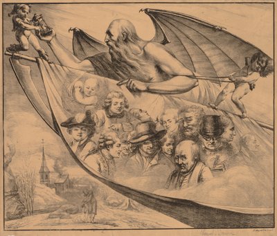 Allegori: Portretter av kunstneren i forskjellige aldre, 1818. av Dominique Vivant Denon