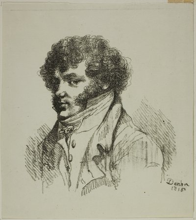 Portrett av brunett, skriver av Dominique Vivant Denon