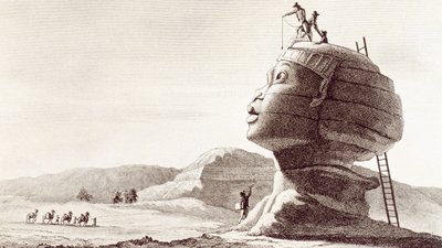Sphinx of Giza i Egypt under Egypt-kampanjen av Dominique Vivant Denon