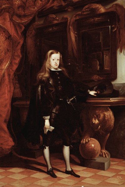 Portrett av Karl II av Spania (olje på lerret, ca. 1675) av Don Juan Carreno de Miranda
