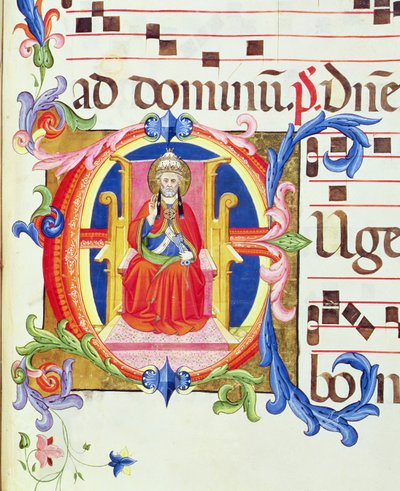 Ms 572 f.125r Historikert initial 