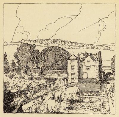 Cranborne Manor House (litho) av Donald (after) Maxwell