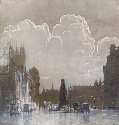 The Cenotaph (farge litho) av Donald (after) Maxwell