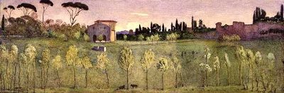 Villa Borghese, Roma (akvarell) av Donald Andrew Brown
