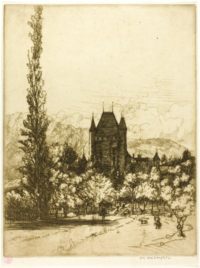 Et slott i Thun, Sveits av Donald Shaw MacLaughlan