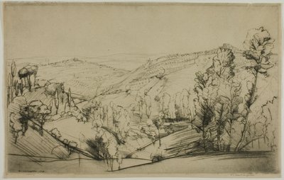 Fields of San Gimignano av Donald Shaw MacLaughlan