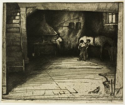 Smi med den hvite hesten av Donald Shaw MacLaughlan