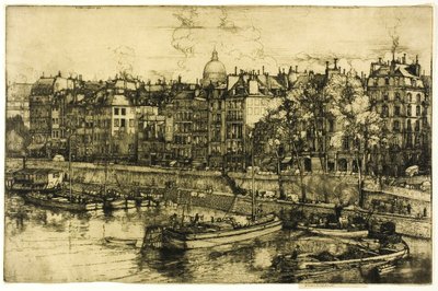 Quai des Grands Augustine, Paris av Donald Shaw MacLaughlan