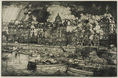Quai des Grands Augustins, Paris av Donald Shaw MacLaughlan