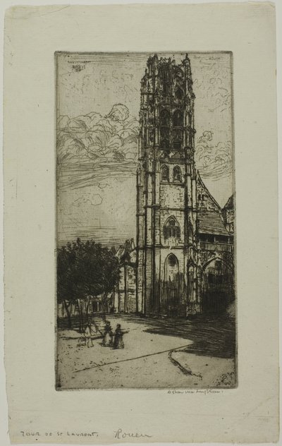 Tour St. Laurent, Rouen av Donald Shaw MacLaughlan