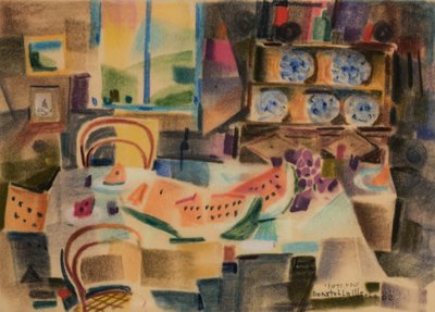 Intern, 2002 (pastell på fløyelsaktig papir) av Donatella Merlo