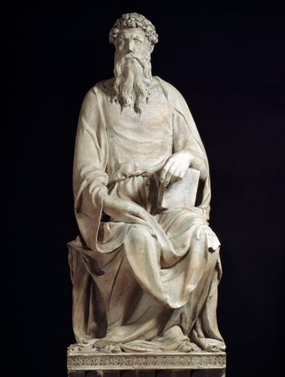 Den hellige Johannes evangelist. Marmor skulptur av Donatello