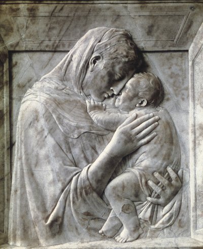 The Pazzi Madonna (jomfru og barn), c1417-18 (marmor) av Donatello