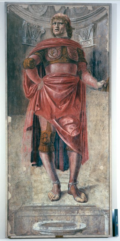 Man with a Two-handed Sword, ac.1486 (frittstående freskomaleri montert på lerret) av Donato Bramante