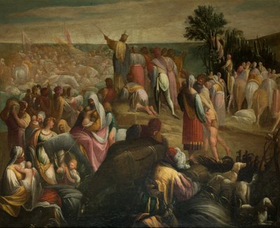 Israelittene krysset Rødehavet, ca. 1610. av Donducci