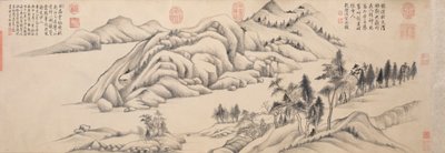 Elv og fjell på en klar høstdag, ca. 1624-1627. av Dong Qichang