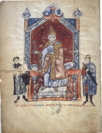 Matilda fra Toscana Fra: Vita Mathildis di Donizone di Canossa, mellom 1111 og 1115 av Donizone di Canossa