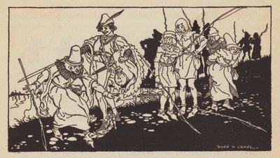 The Wise Men of Gotham , engelsk folkeeventyr (litho) av Donn P. Crane