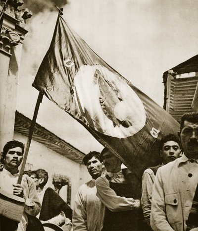 Medlemmer av National Synarchist Union, Mexico, 1930-40-tallet (bw-bilde) av Doris Hedyn