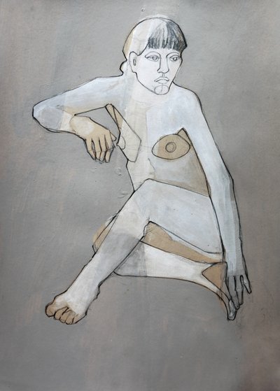Et ettertenksomt, abstrakt nakenbilde av Doris Schmitz