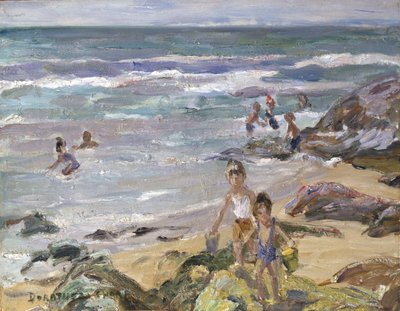 Sommer ved havet (olje på plate) av Dorothea Sharp