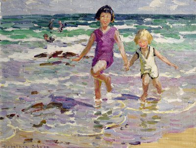 Gjennom bølgene (olje på lerret) av Dorothea Sharp