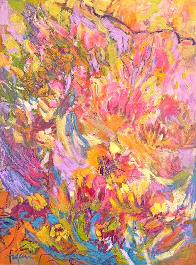 Levende, abstrakte blomster av Dorothy Fagan