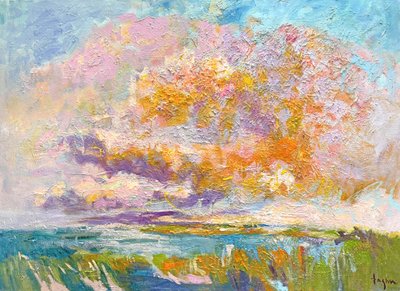 Levende skyscene ved solnedgang av Dorothy Fagan