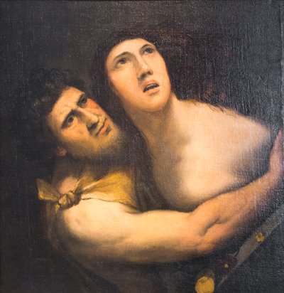 Satyr og nymfe (olje på lerret) av Dosso (after) Dossi