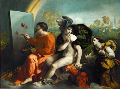 Jupiter, Merkur og «Virtus» (olje på lerret) av Dosso Dossi