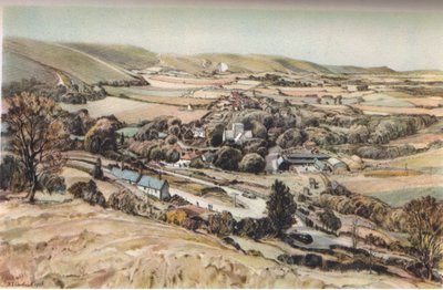 Poynings: A Sussex village (farge litho) av Douglas Sharpus Andrews