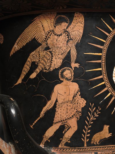 Detalj fra en rød-figur lekythos av Douris