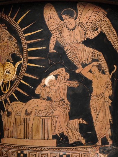 Detalj fra en rød-figur lekythos av Douris