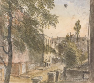 Ballong over Holland Street, Kensington, 22. juli 1835, kl. 19.00 av Dr. William Crotch
