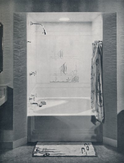 Nytt fire fots kvadratisk Neo-Angle Bath, 1935 av Drix Duryea