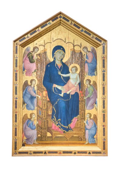 Madonna og Child tronet med engler av Duccio di Buoninsegna