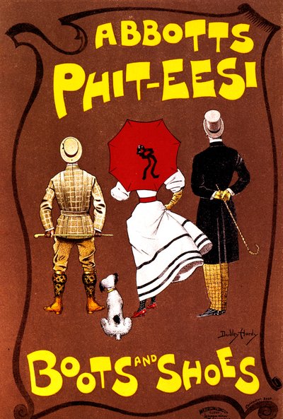 Abbotts Phit-Eesi støvler og sko, c1887-1922 av Dudley Hardy