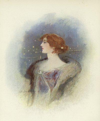 London Society Lady av Dudley Hardy
