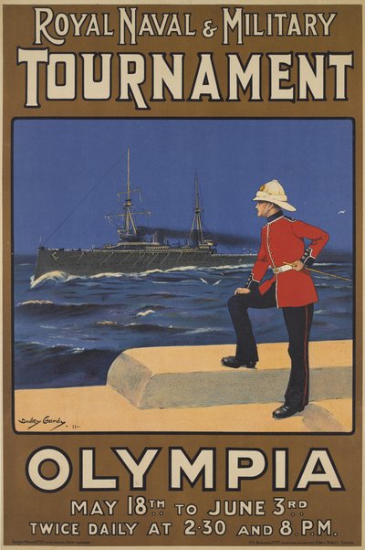Plakat for Royal Naval and Military Tournament, 1910 av Dudley Hardy