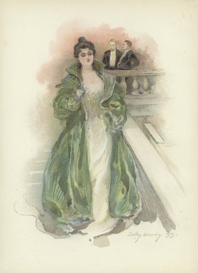 Samfunnsdame på Savoy Hotel, London av Dudley Hardy