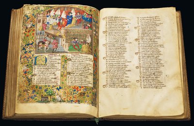Side fra "La Belle Dame Sans Merci" av Alain Chartier, Paris, tidlig på 1400-tallet av Dunois Master