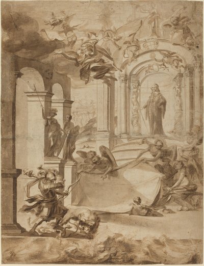 Allegori til ære for en gentleman av Dutch 17th Century