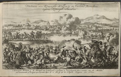 Et slag som involverer hæren til William III av Dutch School
