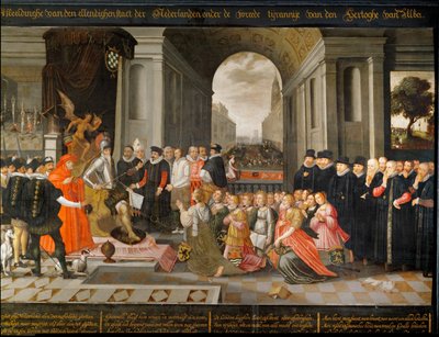 Allegori om hertugen av Albas terrorvelde under den nederlandske uavhengighetskrigen av Dutch School