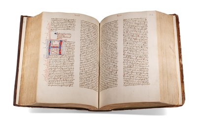 Bibel, med prologer, på latin, dekorert manuskript på papir, Utrecht av Dutch School