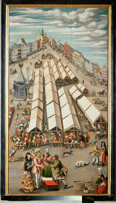 Klutmarked i #39;s-Hertogenbosch, Nederland av Dutch School